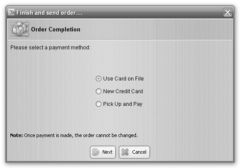 Order Review Screenshot
