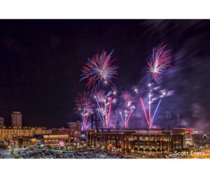 Photo of 4th of July Fireworks Over Busch Stadium by Scott Evers - Printed by Diversified Lab