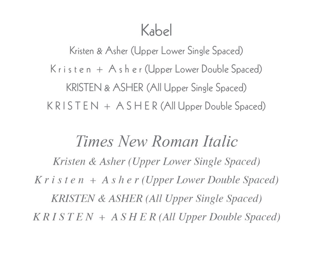 Serif and Sanserif Font Reference