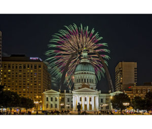 Photo of Fireworks Display from Fair St. Louis by Scott Evers - Printed by Diversified Lab